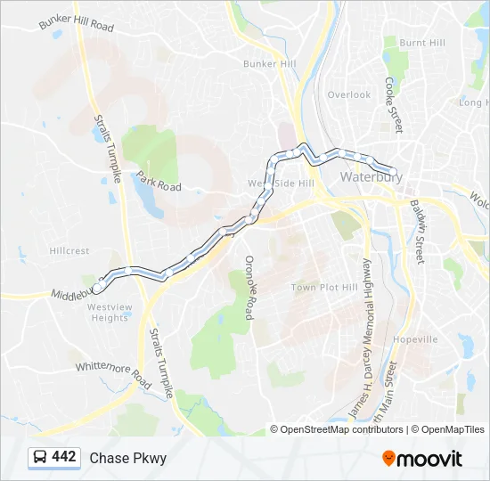 442 Bus Line Map