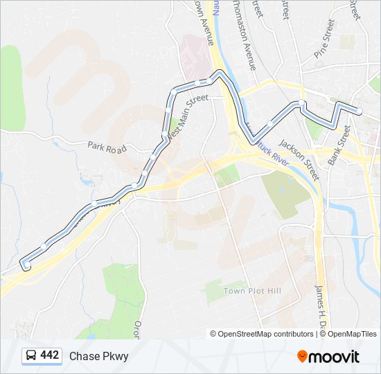 442 bus Line Map