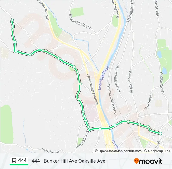 444 Bus Line Map