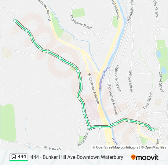 444 Bus Line Map