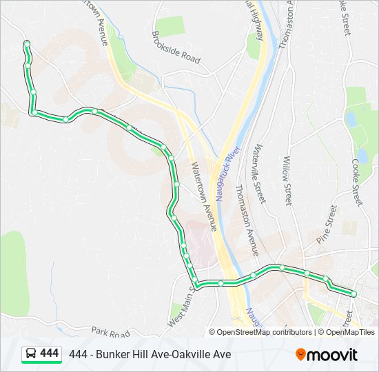 444 bus Line Map