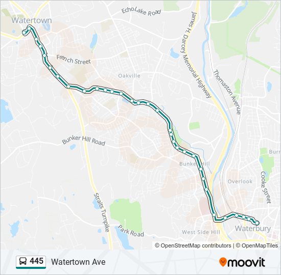 Mapa de 445 de autobús