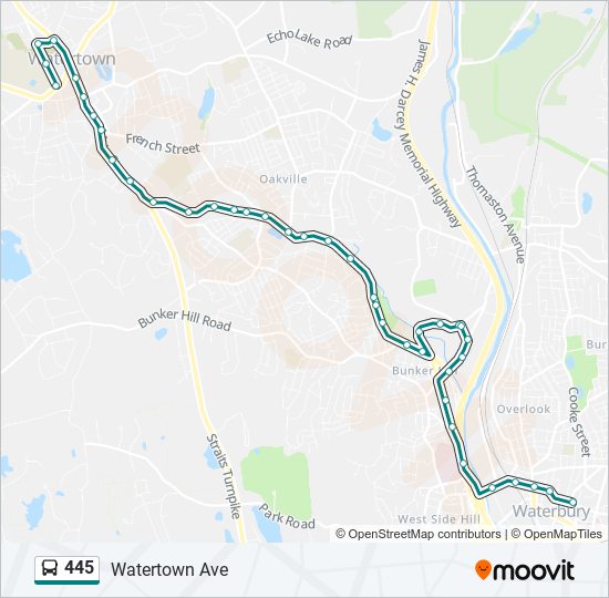 445 bus Line Map