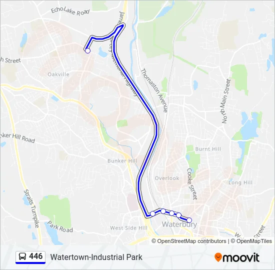 446 Bus Line Map