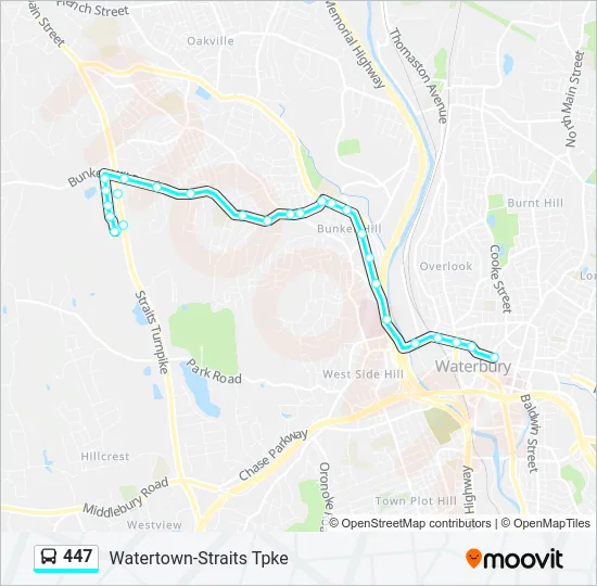 447 Bus Line Map