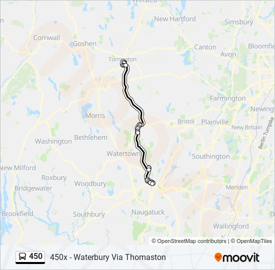 Mapa de 450 de autobús