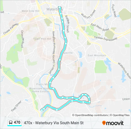 470 Bus Line Map