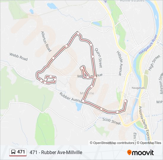 Mapa de 471 de autobús