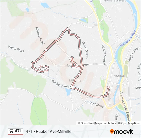 471 Bus Line Map