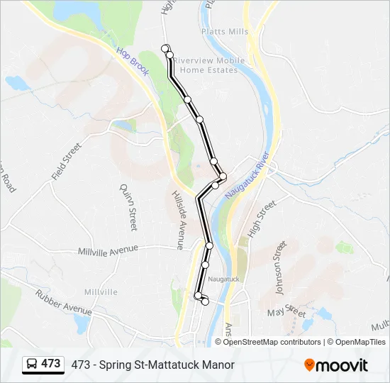 473 Bus Line Map