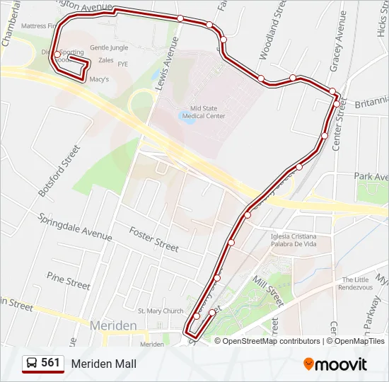 561 Bus Line Map