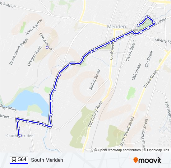 Mapa de 564 de autobús