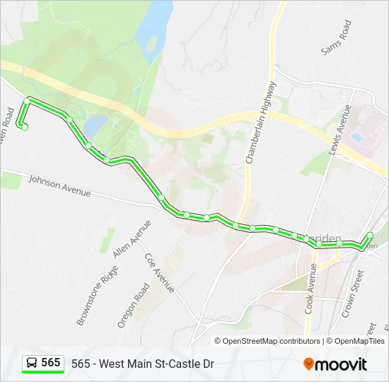 565 Bus Line Map
