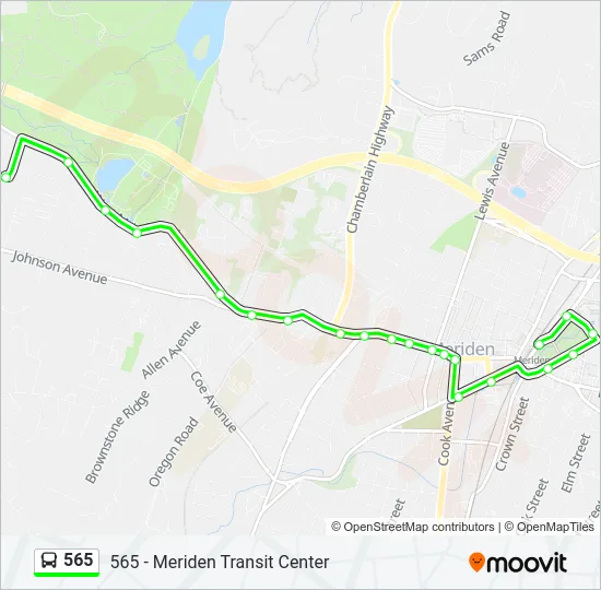 565 Bus Line Map