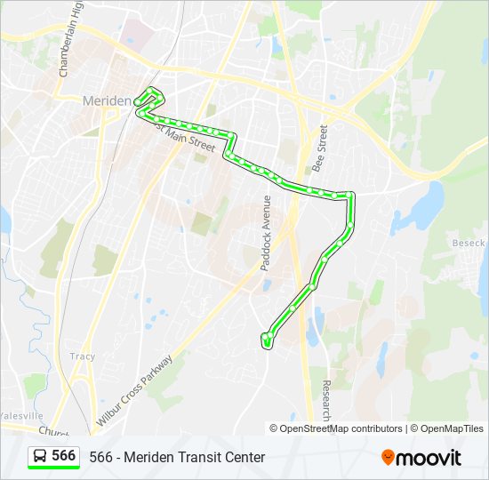 566 bus Line Map