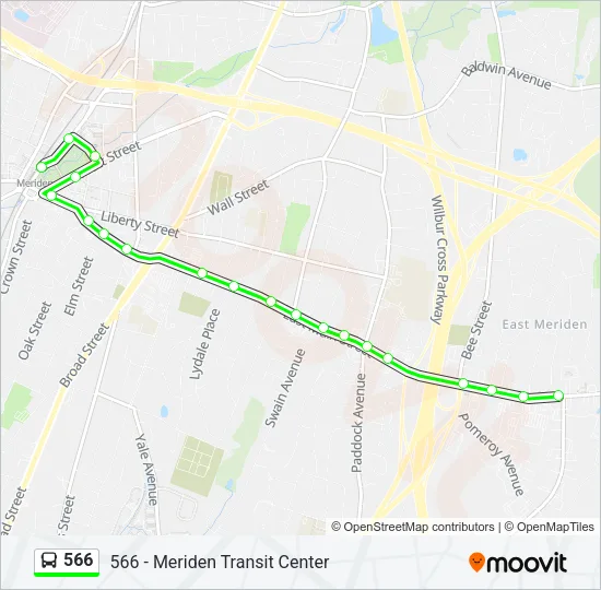 566 Bus Line Map