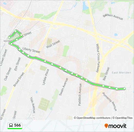 566 Bus Line Map