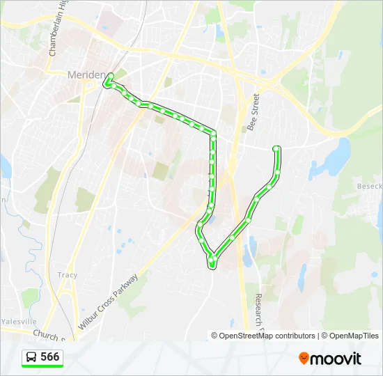 566 Bus Line Map