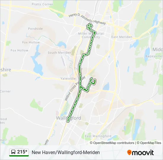 215* Bus Line Map