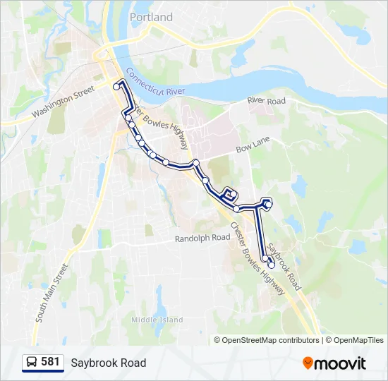 581 Bus Line Map