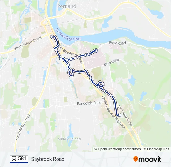 581 Bus Line Map