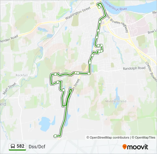 582 Bus Line Map