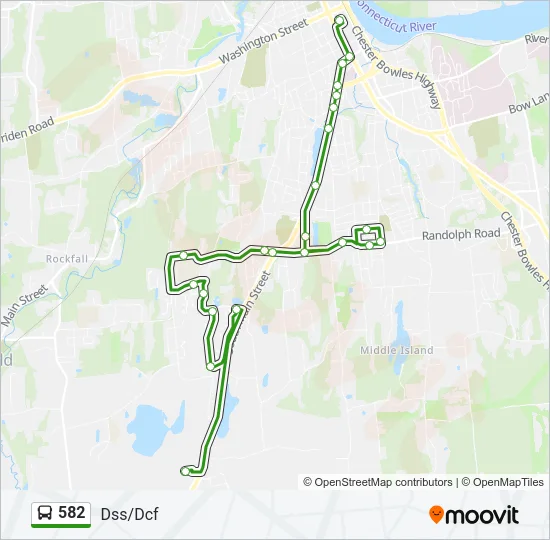 582 Bus Line Map