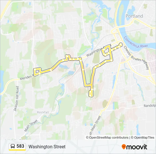 583 Bus Line Map