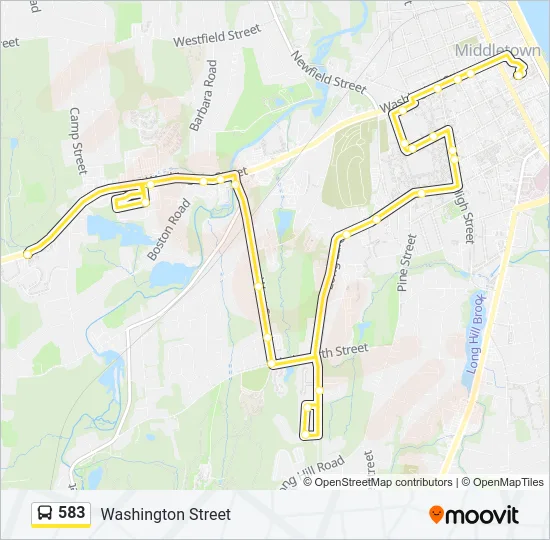 583 Bus Line Map
