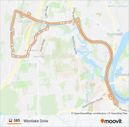 585 Bus Line Map