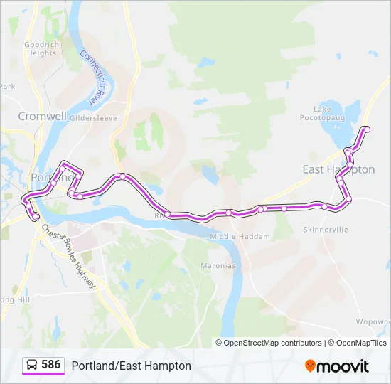 586 Bus Line Map