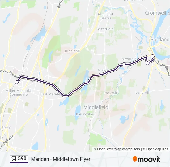 590 Bus Line Map