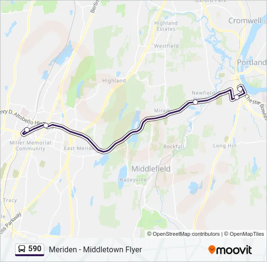 590 Bus Line Map