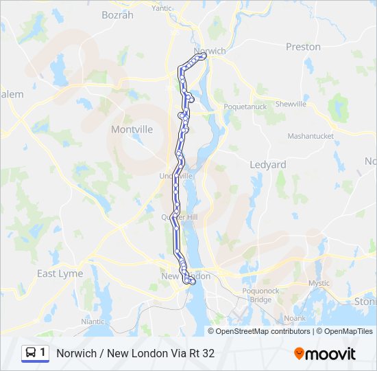 1 Bus Line Map