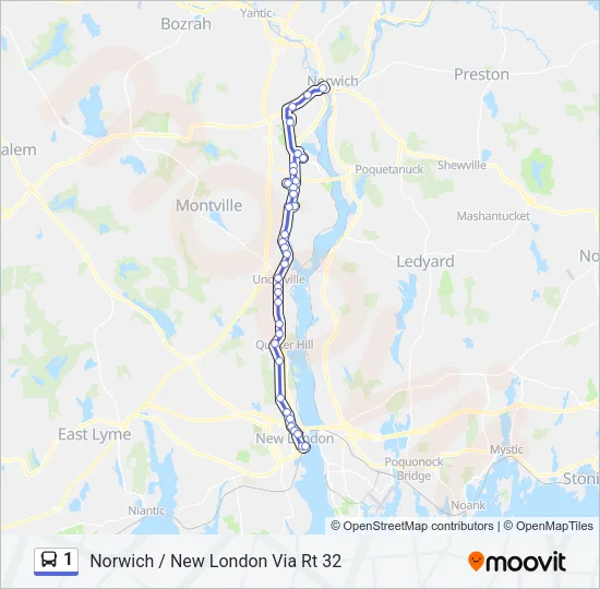 1 Bus Line Map