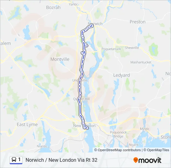 1 Bus Line Map