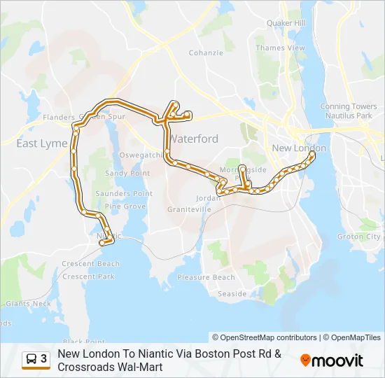 3 Bus Line Map