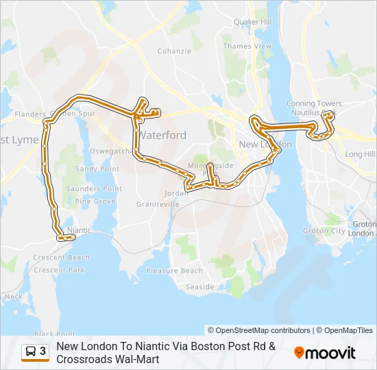3 Bus Line Map