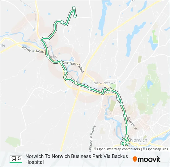 5 Bus Line Map
