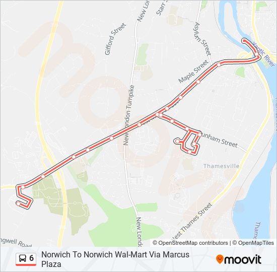 Mapa de 6 de autobús