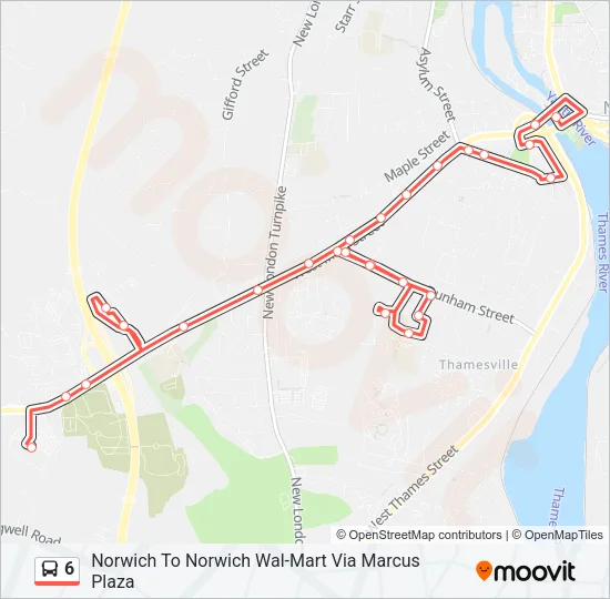 6 Bus Line Map