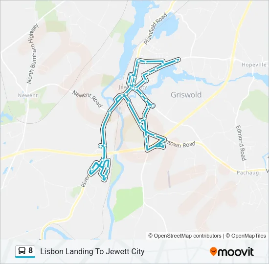 8 Bus Line Map