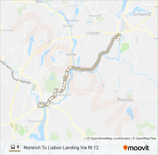 9 Bus Line Map