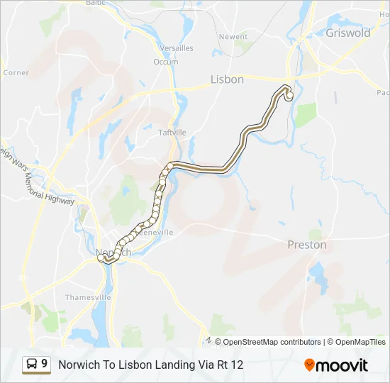 9 Bus Line Map