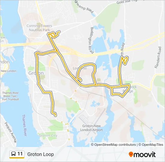 11 Bus Line Map