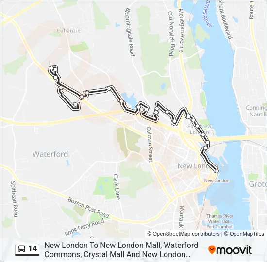 14 Bus Line Map