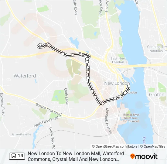 14 Bus Line Map