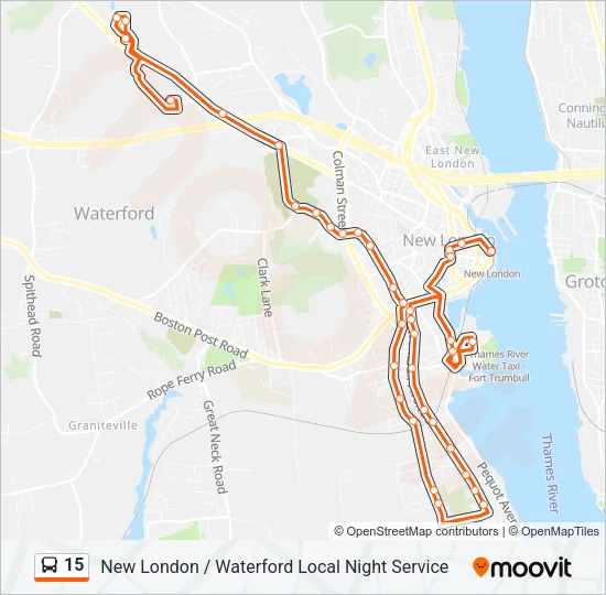 15 Bus Line Map