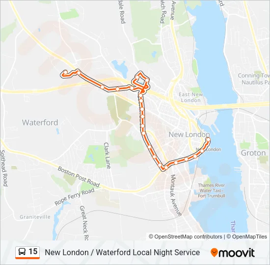 15 Bus Line Map