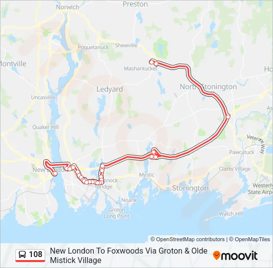 108 Bus Line Map